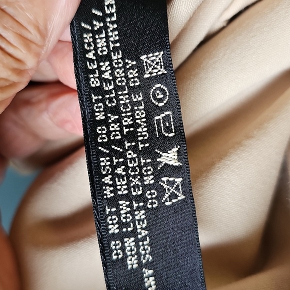 Ralph Lauren Tan Tailored Trousers With Black Label. Size 8. 92% Wool 6% Nylon - Picture 8 of 8